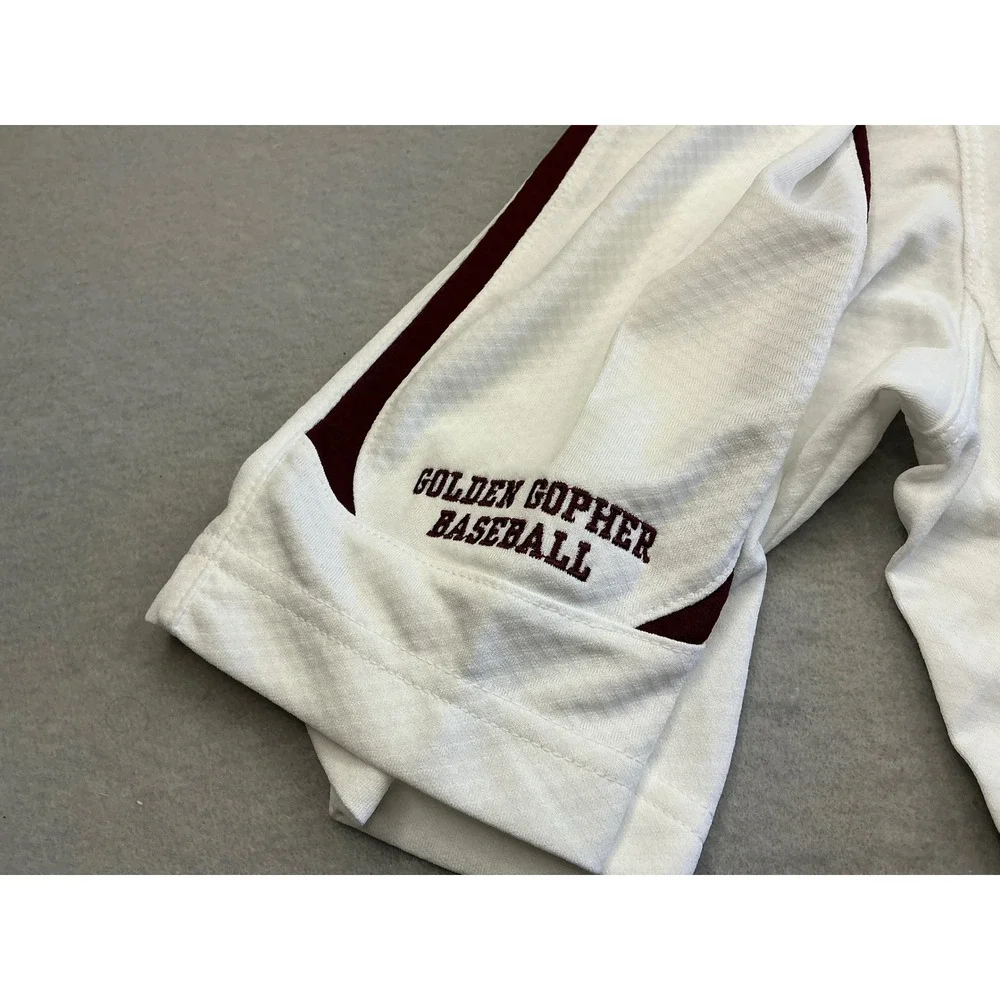 Nike Vintage Minnesota Golden Gophers Polo Shirt White Maroon XL Athletic 20709X